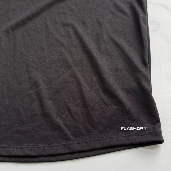 The North Face Flash Dry Black Short Sleeve Tee White Logo Size Medium - Picture 8 of 11